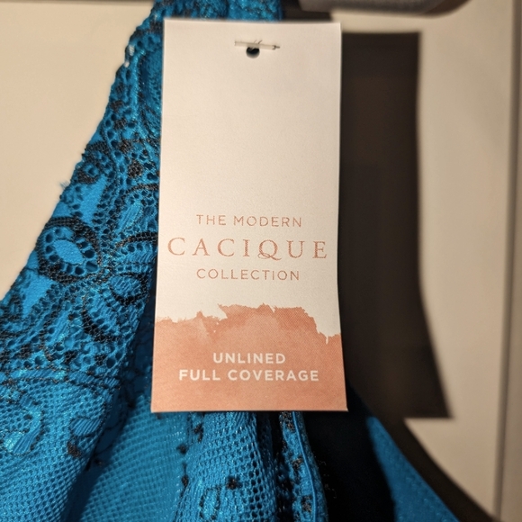 Teal/Blue 42H Cacique Bra NWT- Unlined Full Coverage - Picture 3 of 7